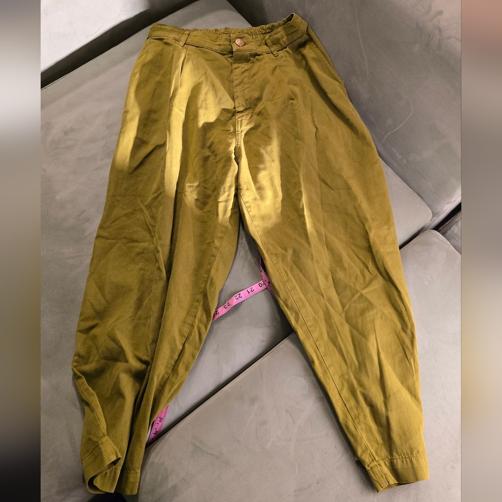 Olive green trousers